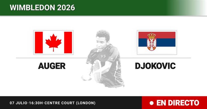 Felix Auger-Aliassime - Novak Djokovic: resumen y estadísticas del partido de Cuartos de final de Wimbledon ATP