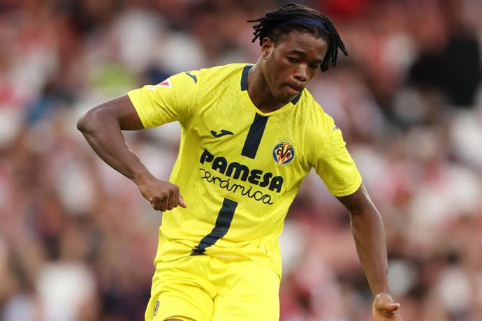 August 6, 2025, London: London, England, 6th August 2025. Jean-Ives Valou of Villarreal during the Arsenal vs Villarreal Pre Season Friendly match at the Emirates Stadium, London.