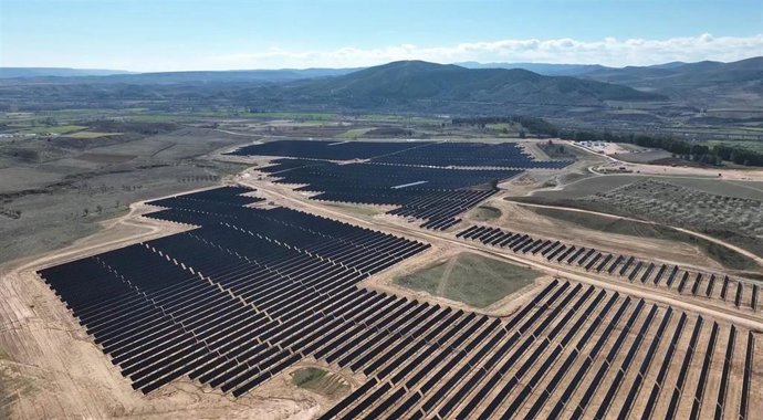 Vista aérea de las plantas fotovoltaicas.