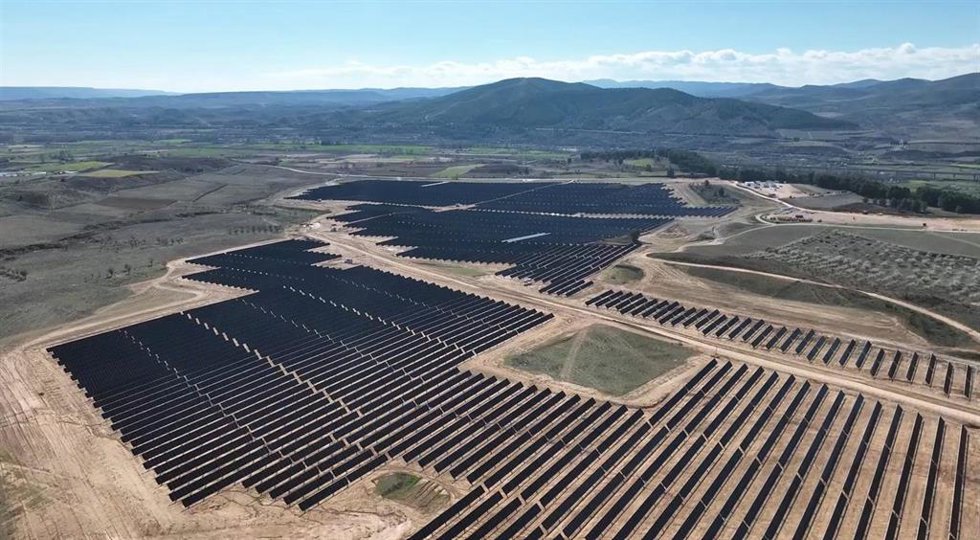 Vista aérea de las plantas fotovoltaicas.