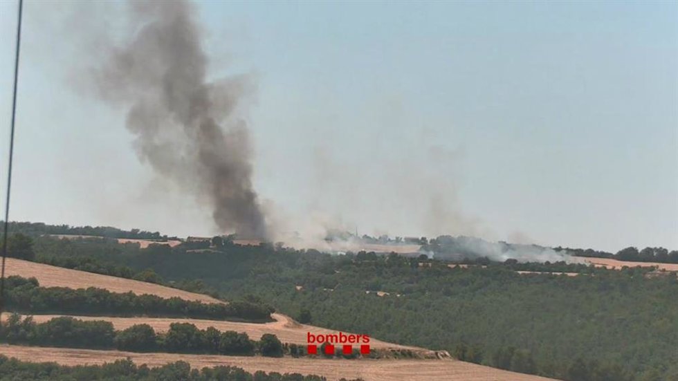 Incendio forestal en Sallavà del Comtat