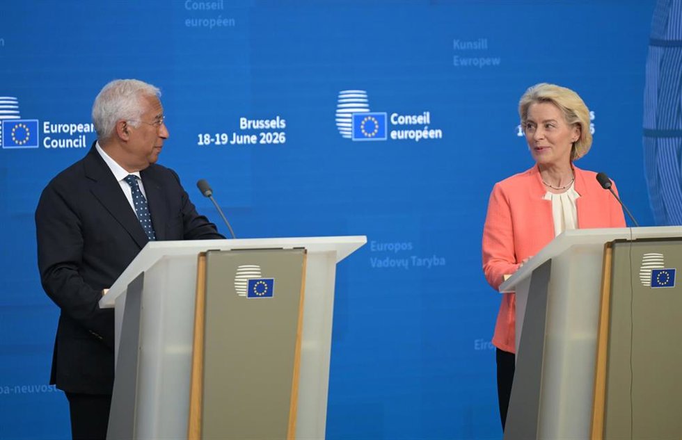 El presidente del Consejo Europeo, António Costa, y la presidenta de la Comisión Europea, Ursula von der Leyen.