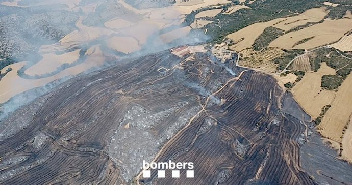 Incendio de Torrefeta i Florejacs (Lleida) de este martes