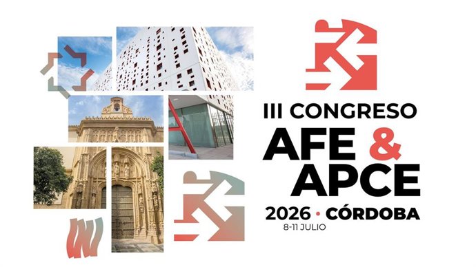 Cartel del III Congreso AFE & APCE, encuentro bienal que reunirá a los principales profesionales del sector ferial, congresual y MICE en España, organizado por la Asociación de Ferias Españolas y la Asociación de Palacios de Congresos de España.