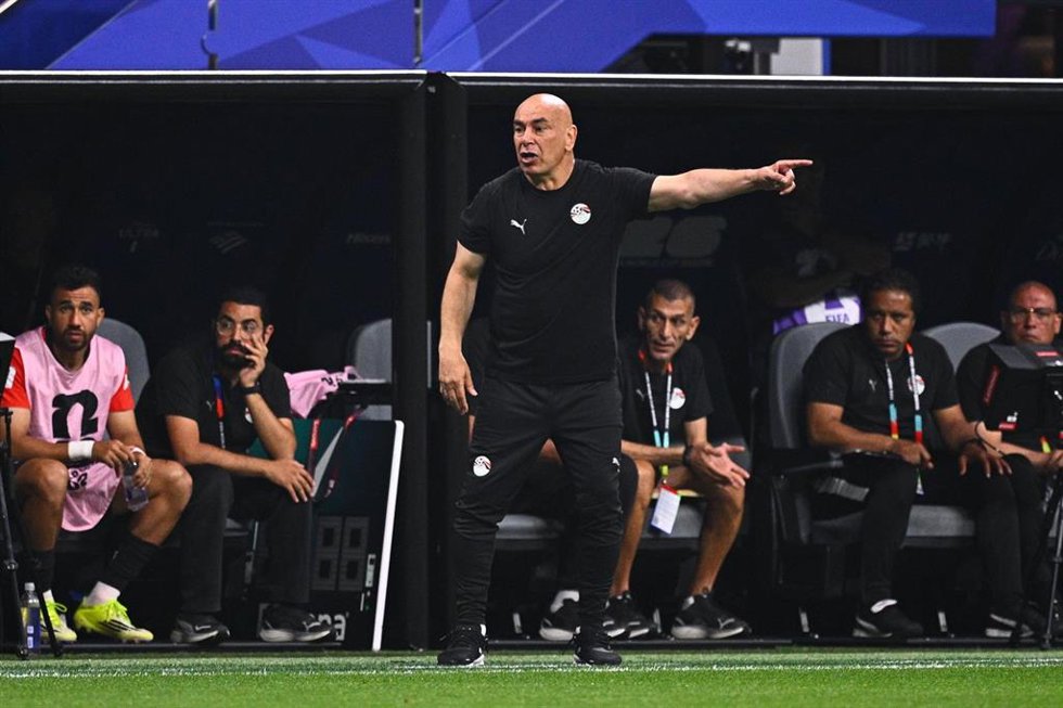 El seleccionador de Egipto Hossam Hassan durante el partido ante Argentina del Mundial 2026