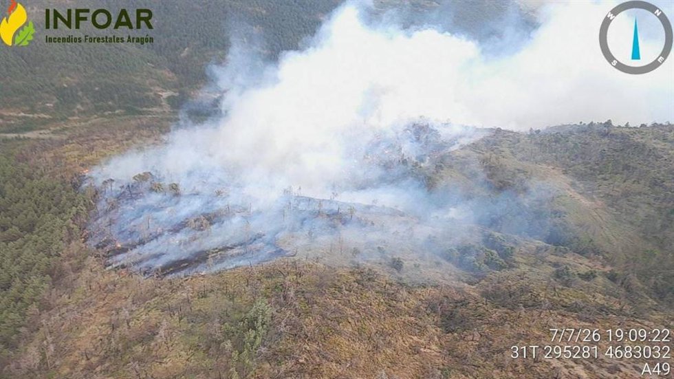 Estabilizado el incendio forestal declarado en Isábena (Huesca) que ha afectado a unas 15 hectáreas