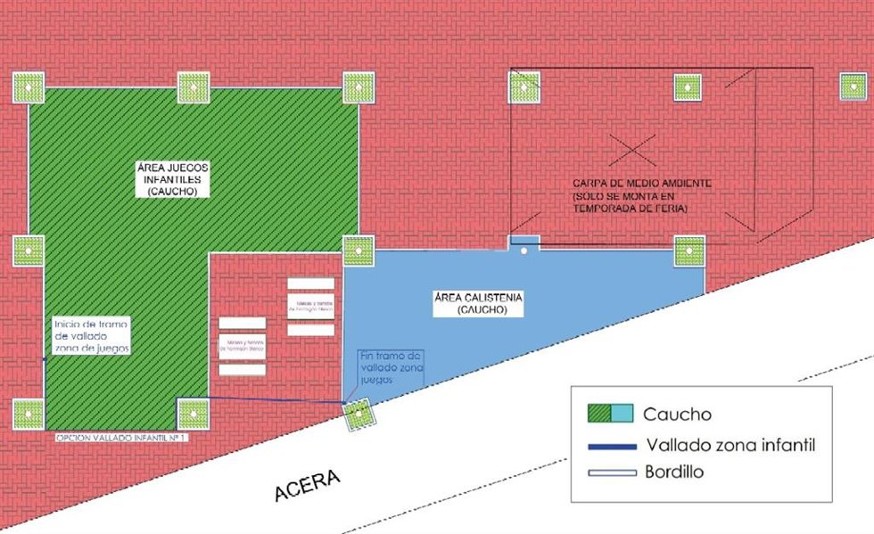 Plano de las obras en los Ejidos de la Feria.