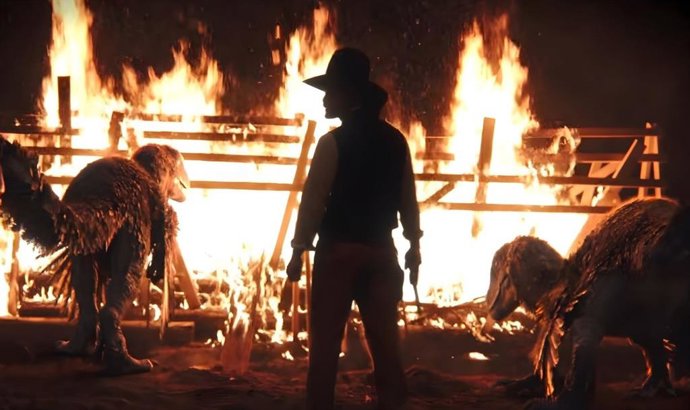 Jurassic Park x Yellowstone en el salvaje tráiler de Dinosaurs of the Wild West
