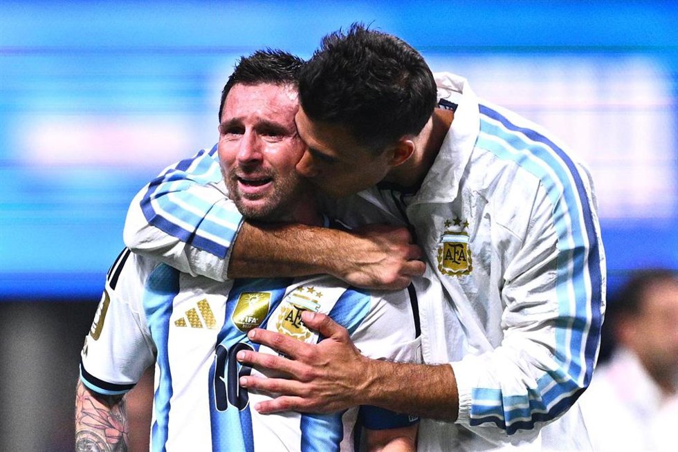 Leo Messi, después de un pratido.