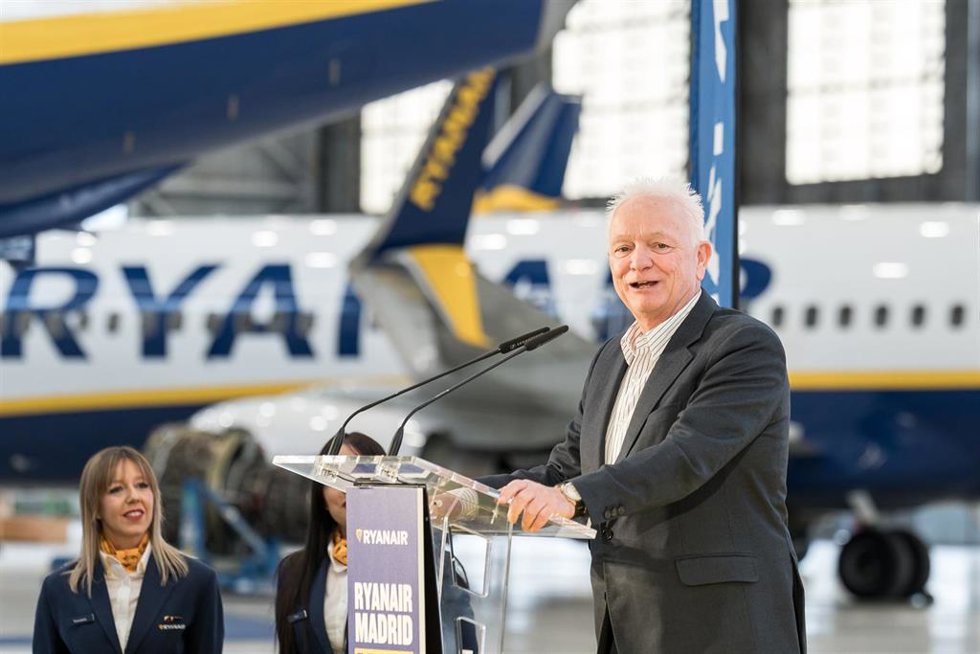 Archivo - El CEO de Ryanair DAC, Eddie Wilson, durante la inauguración del nuevo hangar de mantenimiento de Ryanair, en la Zona industrial de Barajas, a 18 de marzo de 2026, en Madrid (España).