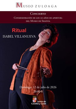 Cartel del concierto de celebración de los 20 años del Museo de Segovia.