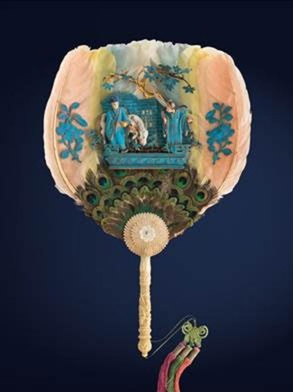 Abanico de pantalla, Dinastía Qing, China ca. 1850 / Museo Nacional de Cerámica y Artes Suntuarias