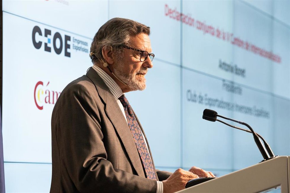 Archivo - El presidente de Club de Exportadores e Inversores Españoles, Antonio Bonet.