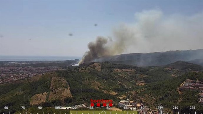 L'incendi forestal a Gavà (Barcelona)