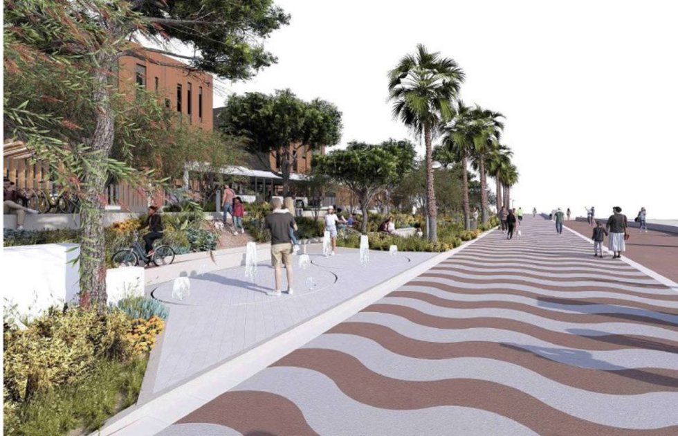 Diseño del refugio climático proyectado en el Paseo Marítimo de Almería.