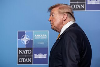 08 July 2026, Turkey, Ankara: US President Donald Trump attends the North Atlantic Treaty Organization (NATO) Heads of State and Government summit in Ankara. Photo: Michael Kappeler/dpa