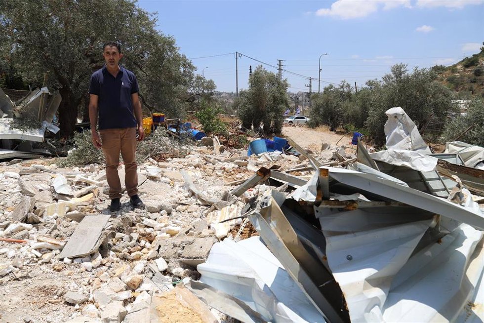 Imagen de archivo de una vivienda demolida por Israel en Ramala.