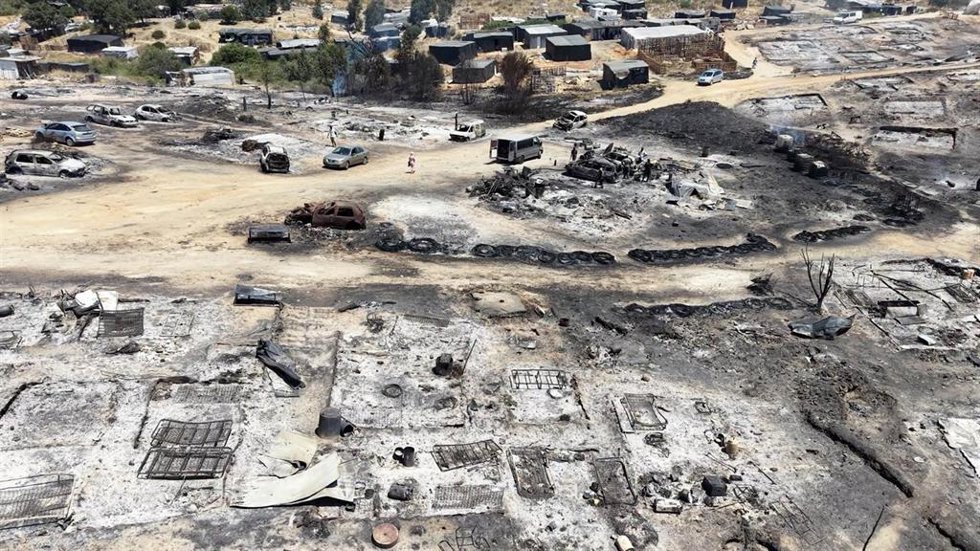 Asentamiento del polígono San Jorge tras el incendio del pasado 6 de julio.