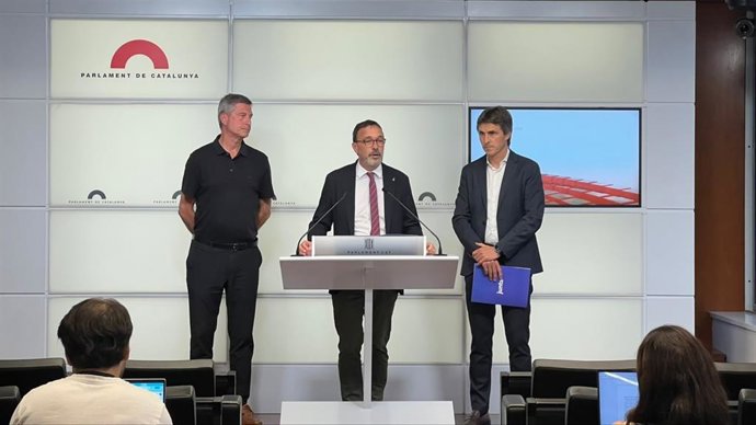 Martí, Rius i Vergés en la roda de premsa aquest dimecres