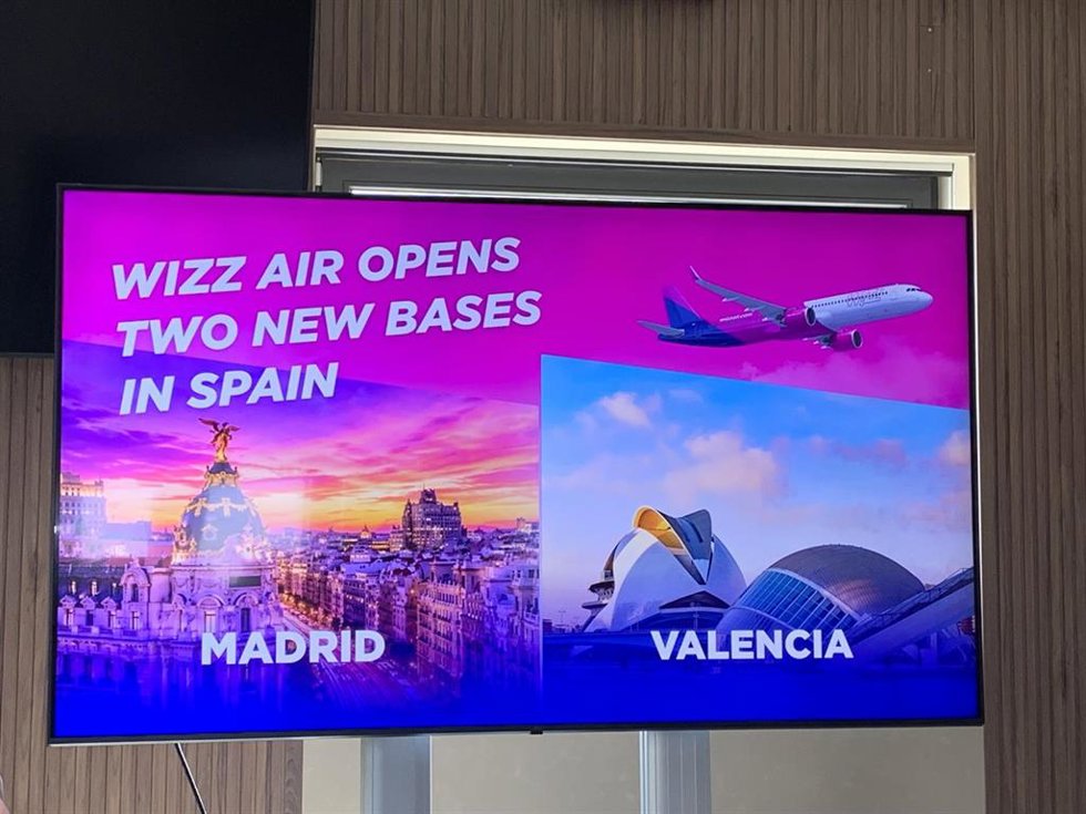 Presentación de las nuevas bases de WizzAir