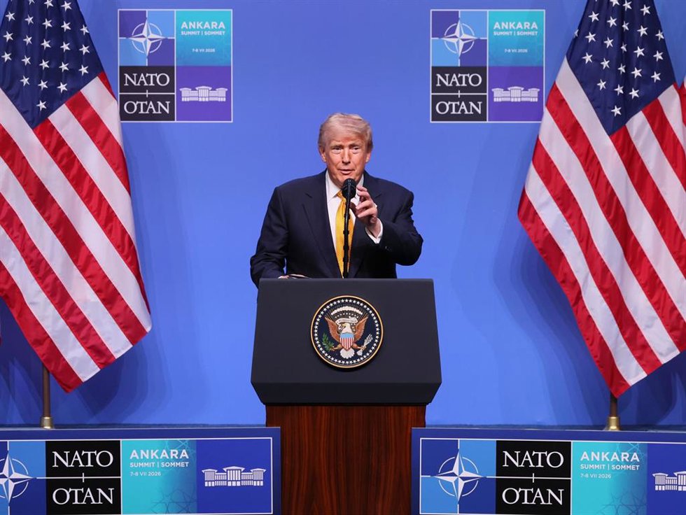 El presidente de EEUU, Donald Trump, durante la cumbre de la OTAN celebrada en Ankara.