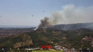 L'incendi forestal a Gavà (Barcelona)