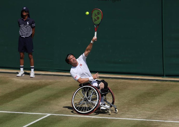 El tenista británico Gordon Reid durante Wimbledon 2026