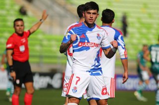 Futbol, Santiago Wanderers vs Universidad de Chile  Fecha 5, Copa Chile 2026  El jugador de Santiago Wanderers Maximiliano Guerrero, celebra tras marcar un gol contra de Universidad de Chile durante el partido de Copa Chile, disputado en el estadio Elias