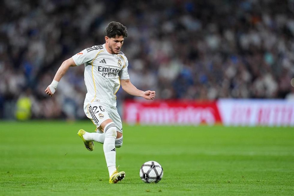 Archivo - Fran García durante un partido con el Real Madrid