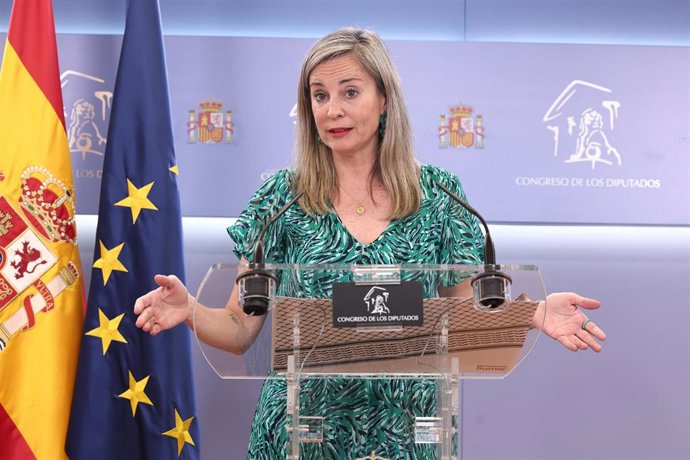Archivo - La portavoz de Sumar en el Congreso, Verónica Martínez Barbero.