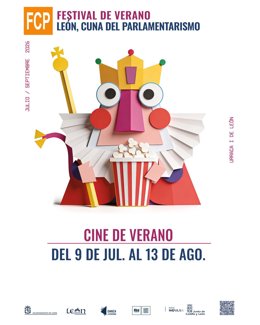 Cartel del ciclo 'Cine de verano' que comienza este jueves en la capital leonesa.