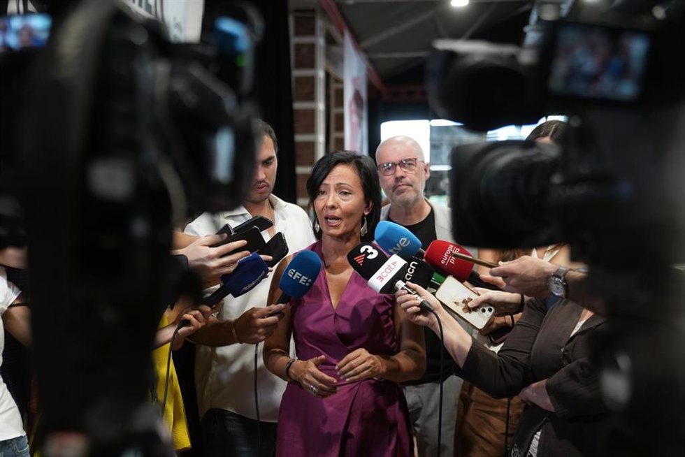 La secretaria general de CCOO en Catalunya, Belén López, durante la celebración del 50 aniversario de la Asamblea de Barcelona, en el Centro Cívico Cotxeres de Sants, a 9 de julio de 2026, en Barcelona, Catalunya (España). CCOO celebra con este acto el m