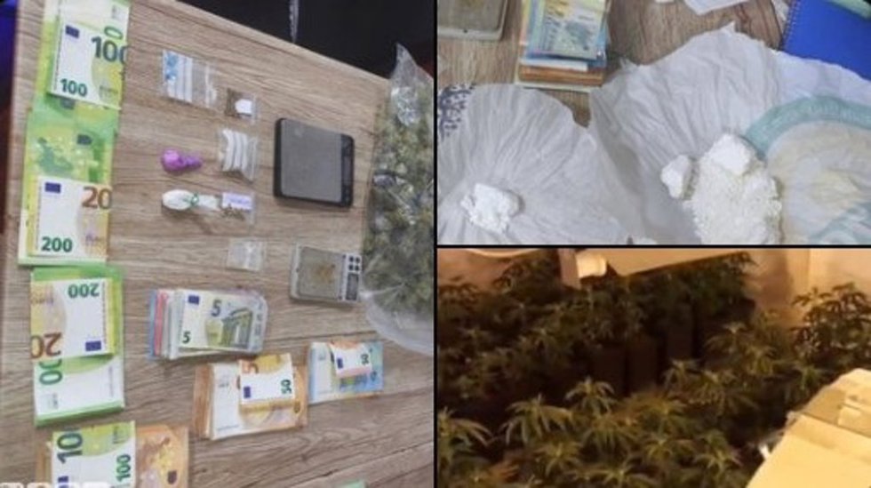 Dinero y droga oculta en un local de comida rápida en Granada.