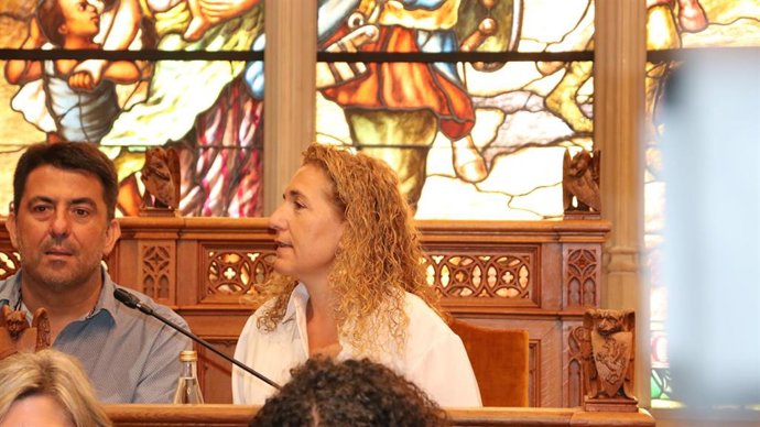 La portavoz de MÉS per Mallorca en el Consell, Catalina Inés Perelló, en un pleno