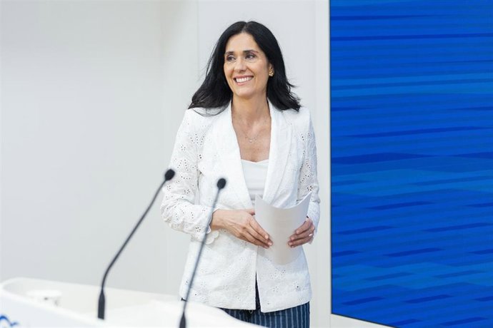La secretaria xeral del PPdeG, Paula Prado, en la sede del PPdeG