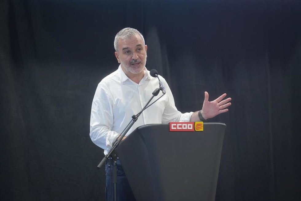 Collboni durante el 50 aniversario de la Asamblea de Barcelona