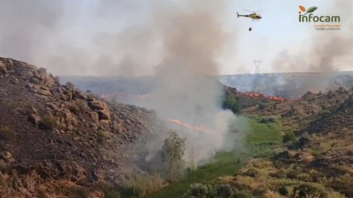 Incendio en La Guardia.