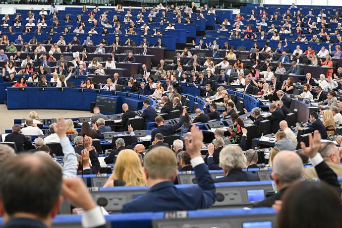 Votación en el Parlamento Europeo.