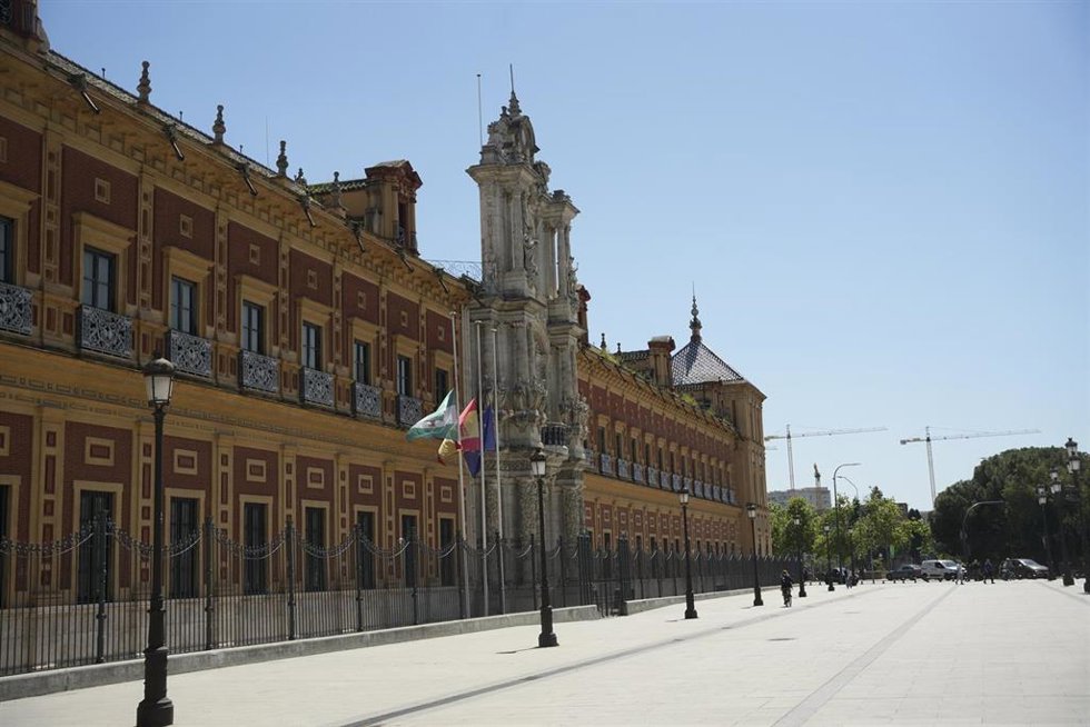 Archivo - Imagen de archivo de la fachada del Palacio de San Telmo.