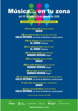 Cartel de 'Música... En tu Zona'