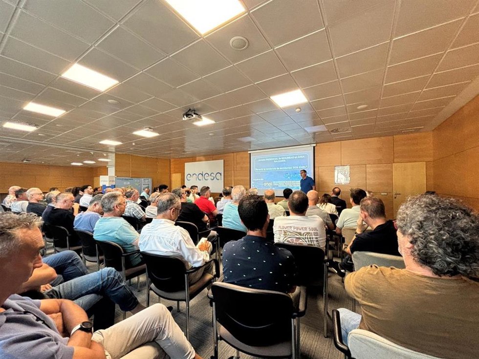 Jornada de prevención de riesgos laborales entre los trabajadores de la red de distribución eléctrica.