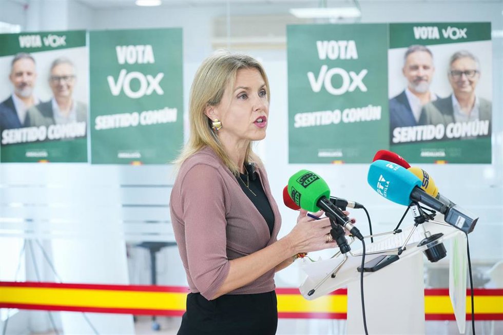 La diputada autonómica de Vox por Sevilla y ex portavoz municipal en el Consistorio hispalense, Cristina Peláez.
