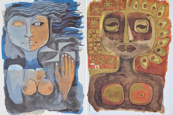 Dos obras de la exposición