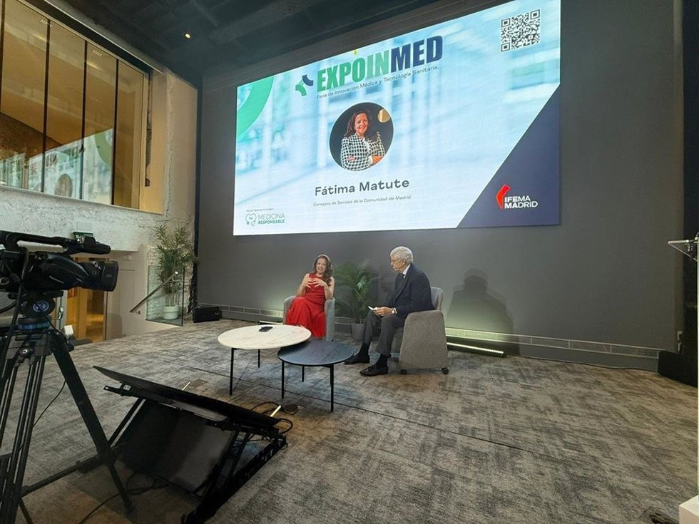 La consejera de Sanidad, Fátima Matute, ha participado hoy en la presentación del primer foro internacional sobre innovación médica y tecnología sanitaria en Ifema Madrid