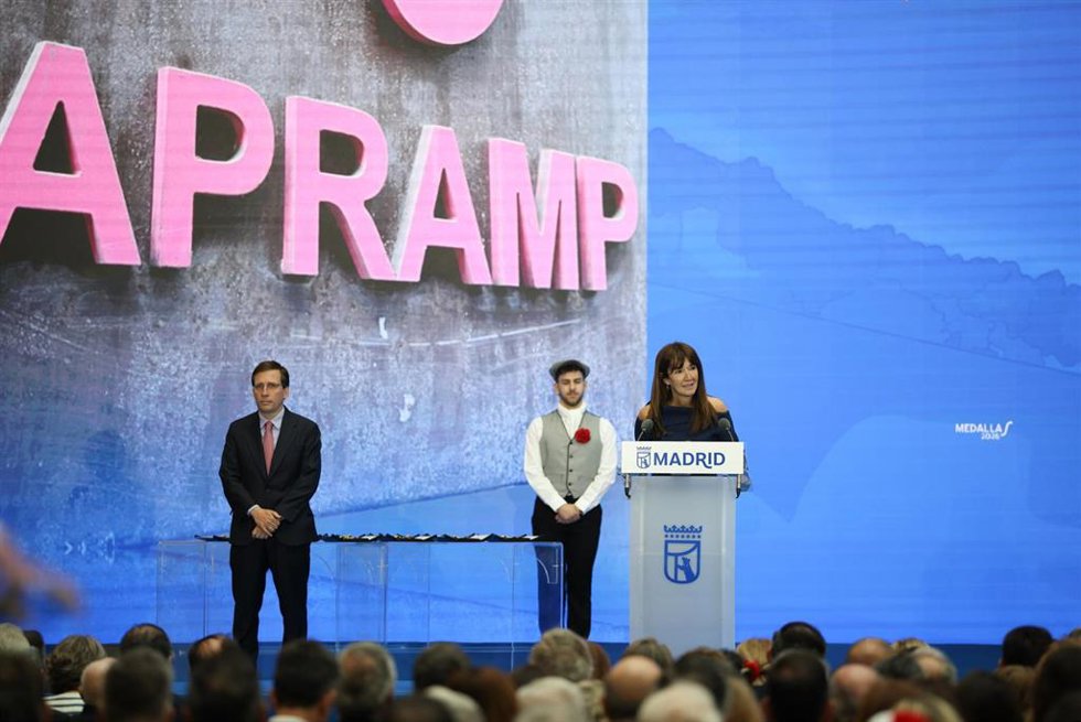 Archivo - La directora de la APRAM, Rocío Mora Nieto, interviene durante el acto de entrega de las Medallas de Honor con motivo de la festividad de San Isidro, en la Galería de Cristal del Palacio de Cibeles, a 15 de mayo de 2026, en Madrid (España). 
