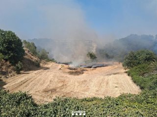 L'incendi a Montmaneu (Barcelona) aquest dijous