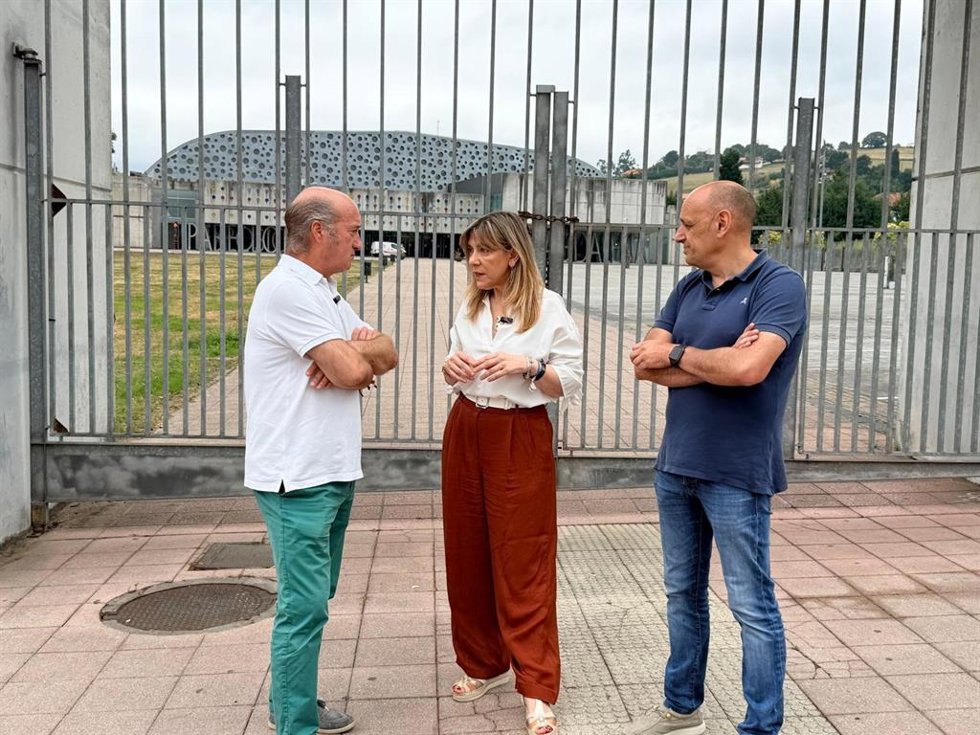 El diputado del PP de Asturias Luis Venta y los ediles Esther Llamazares y Pablo Emilio Menéndez.