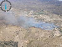 Declarado un incendio en un paraje de Los Gallardos (Almería) donde actúa medio centenar de efectivos por tierra