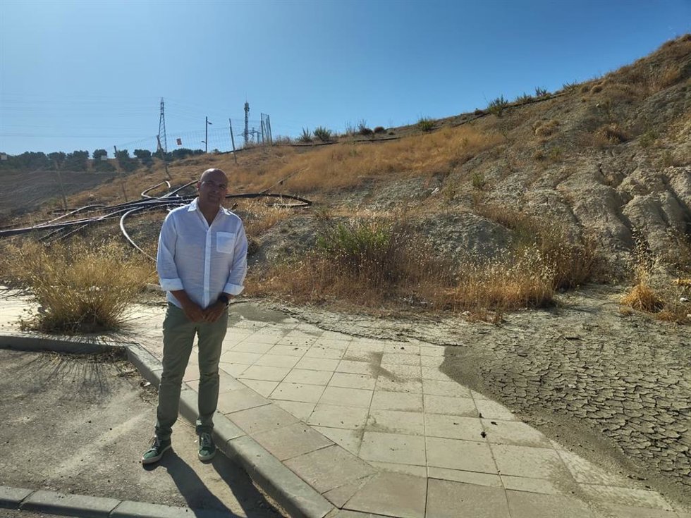 El concejal de Patrimonio Municipal y Medio Ambiente, José María Cano, ante el solar.