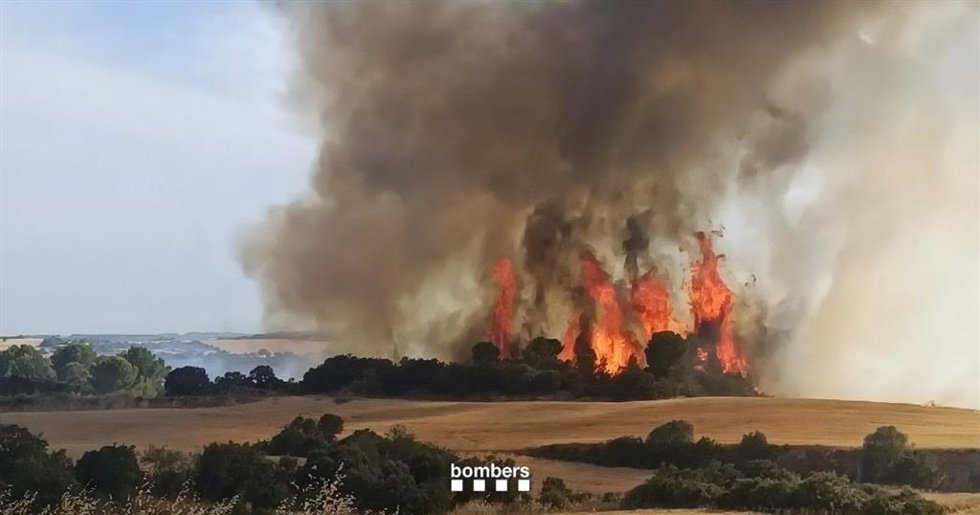 Incendio en Guimerà (Lleida) este jueves